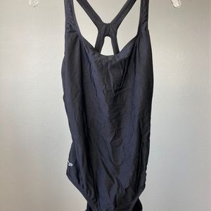 Black one piece speedo bathing suit